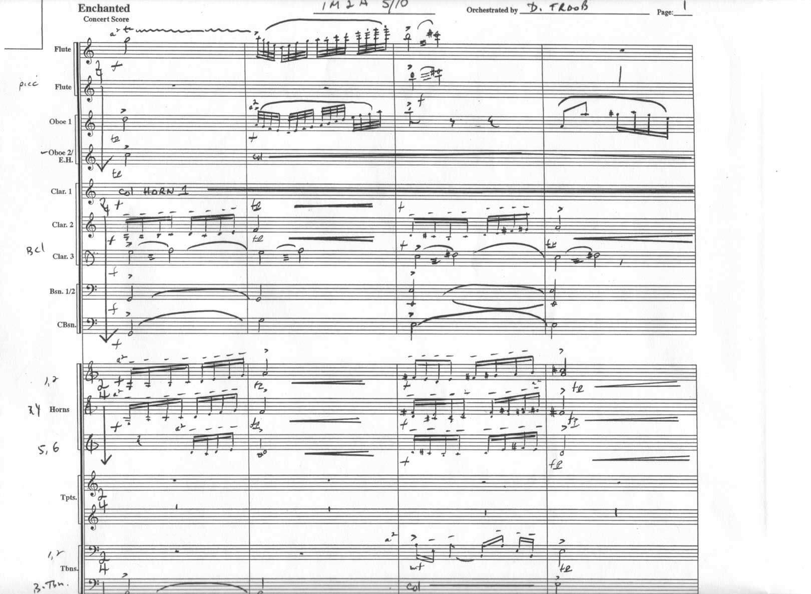 ENCHANTED ALAN MENKEN 吹奏楽　楽譜 Music from 