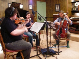 Recording Magic Hourglass with a string quartet and clarinet