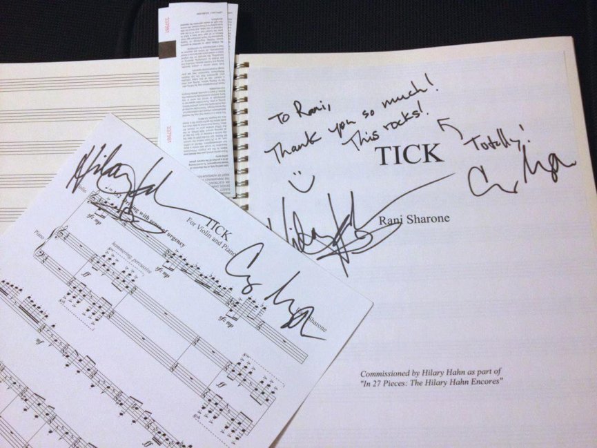 Hilary Hahn Autographed Sheet Music