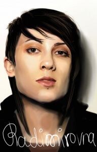 A fan painting of Tegan, of Tegan & Sara